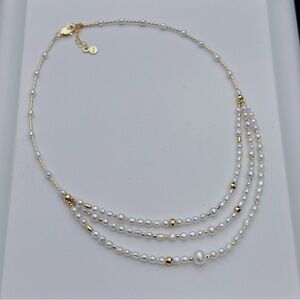 X759 Handmade Freshwater Pearl Layering Necklace